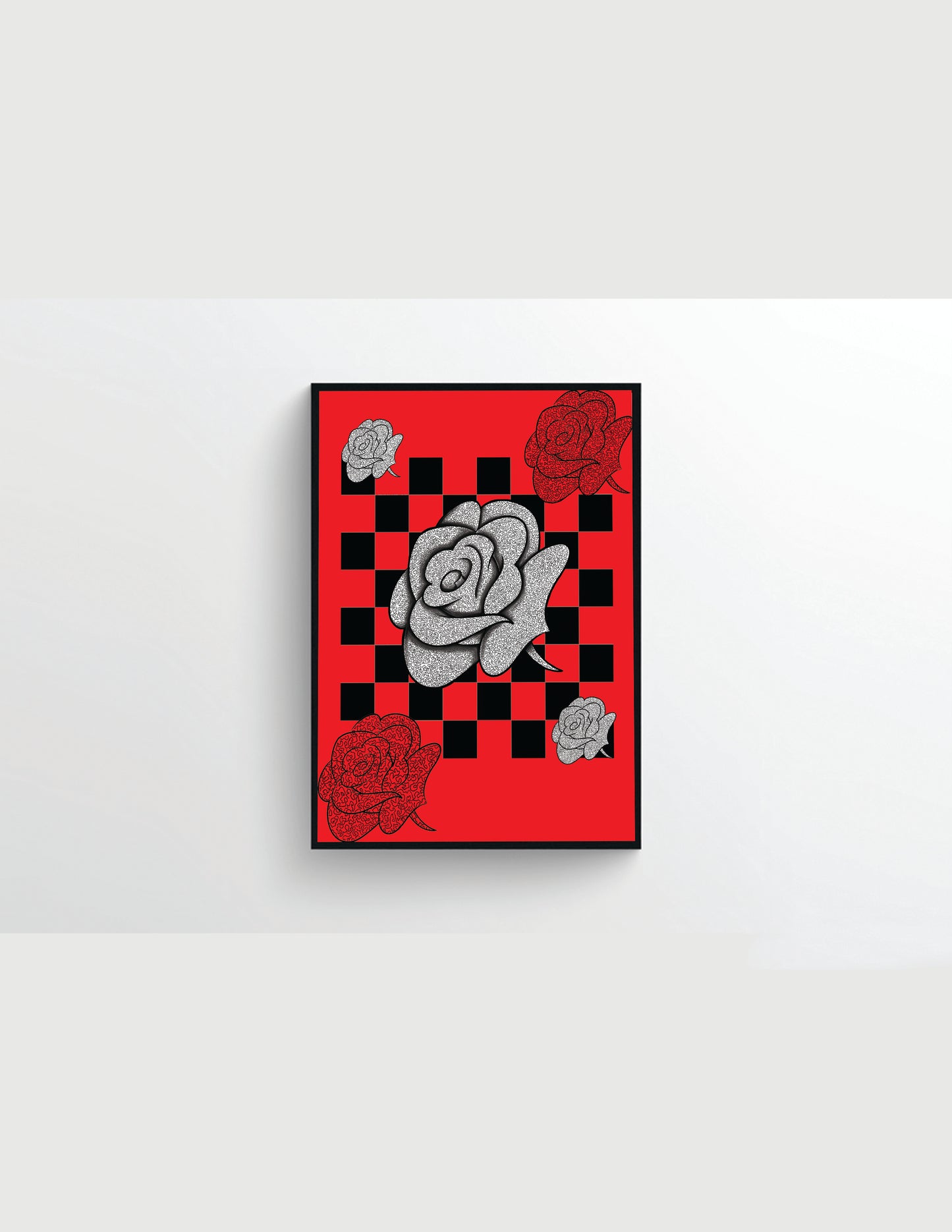 Wall Decor - Red Labyrinth Rose Print