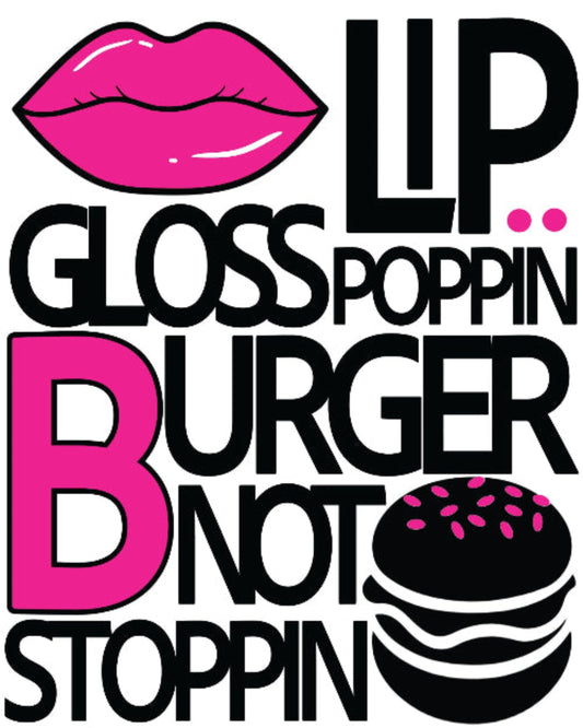 Wall Decor - Lips And Burger Print